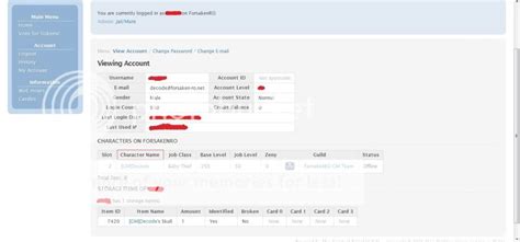 ForsakenRO Control Panel: Reset Password.